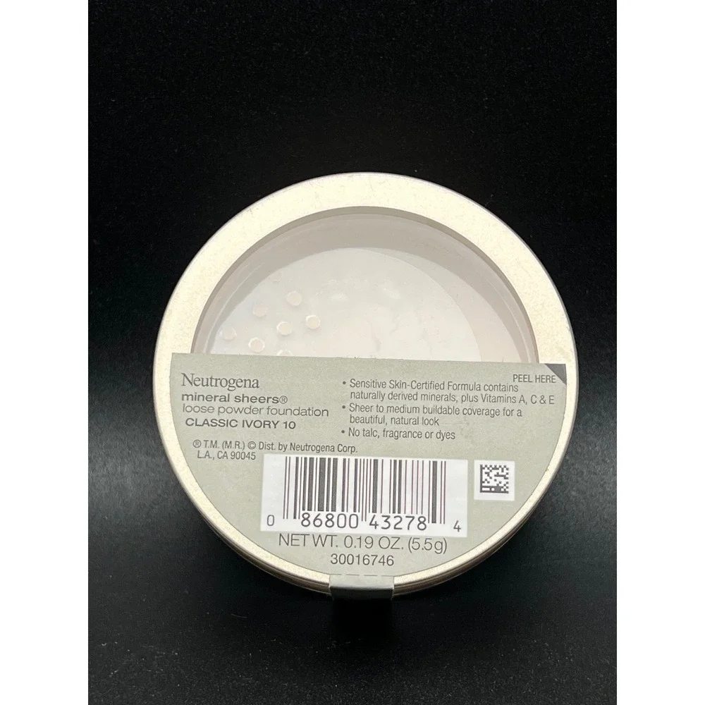 Neutrogena Mineral Sheers Loose Powder Foundation Classic Ivory 10 0.19oz New